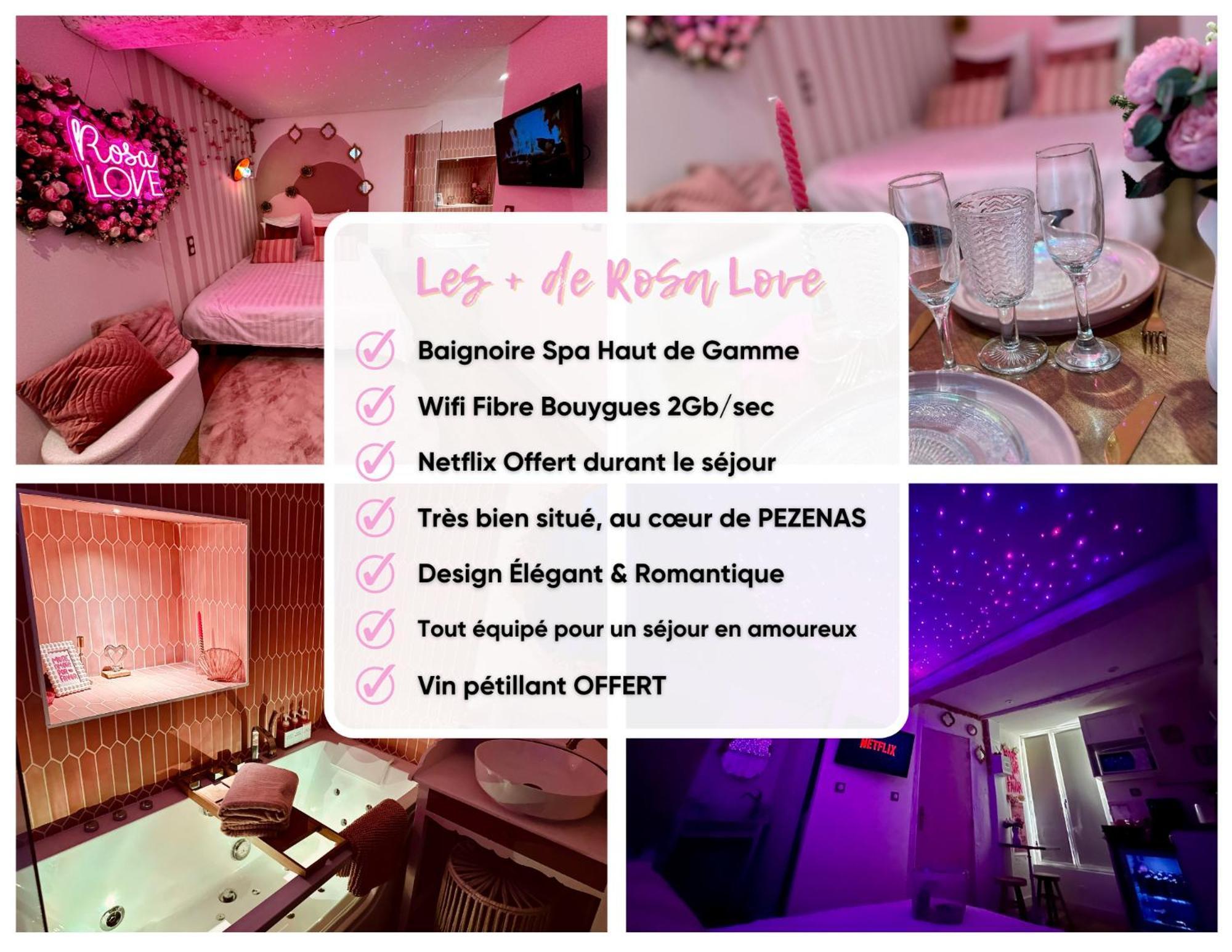 Romantic Room - Balneo - Ciel Etoile - Free Wifi - Netflix - Hyper Centre 뻬제나 외부 사진